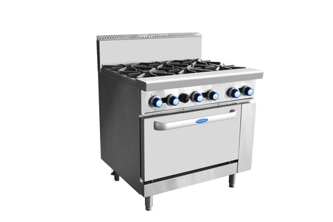 Cookrite 112Mj/h 6 Burners With Oven NG AT80G6B-O-NG