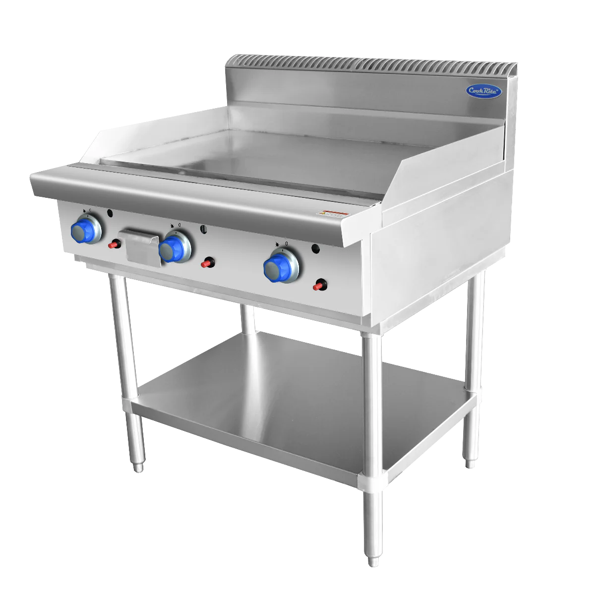 CookRite Three Burner Flat Griddle/Hotplate - 900MM WIDTH - Natural Gas