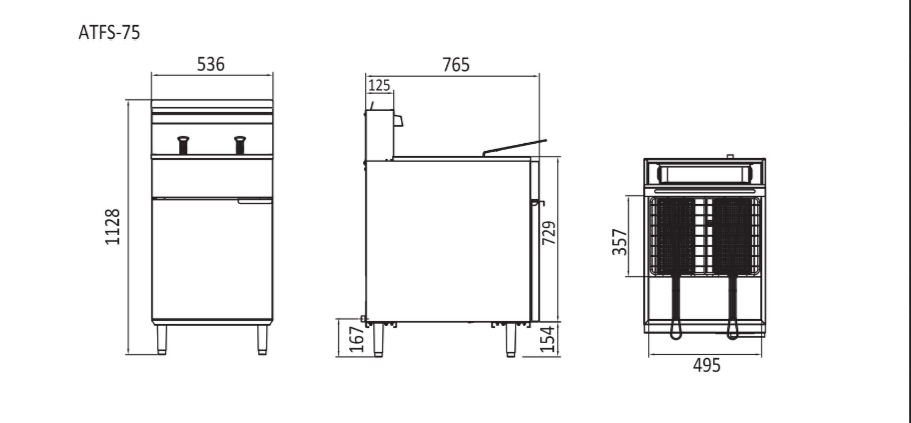 Cookrite ATFS-75 5 Tubes Gas Deep Fryer - Natural Gas/LPG