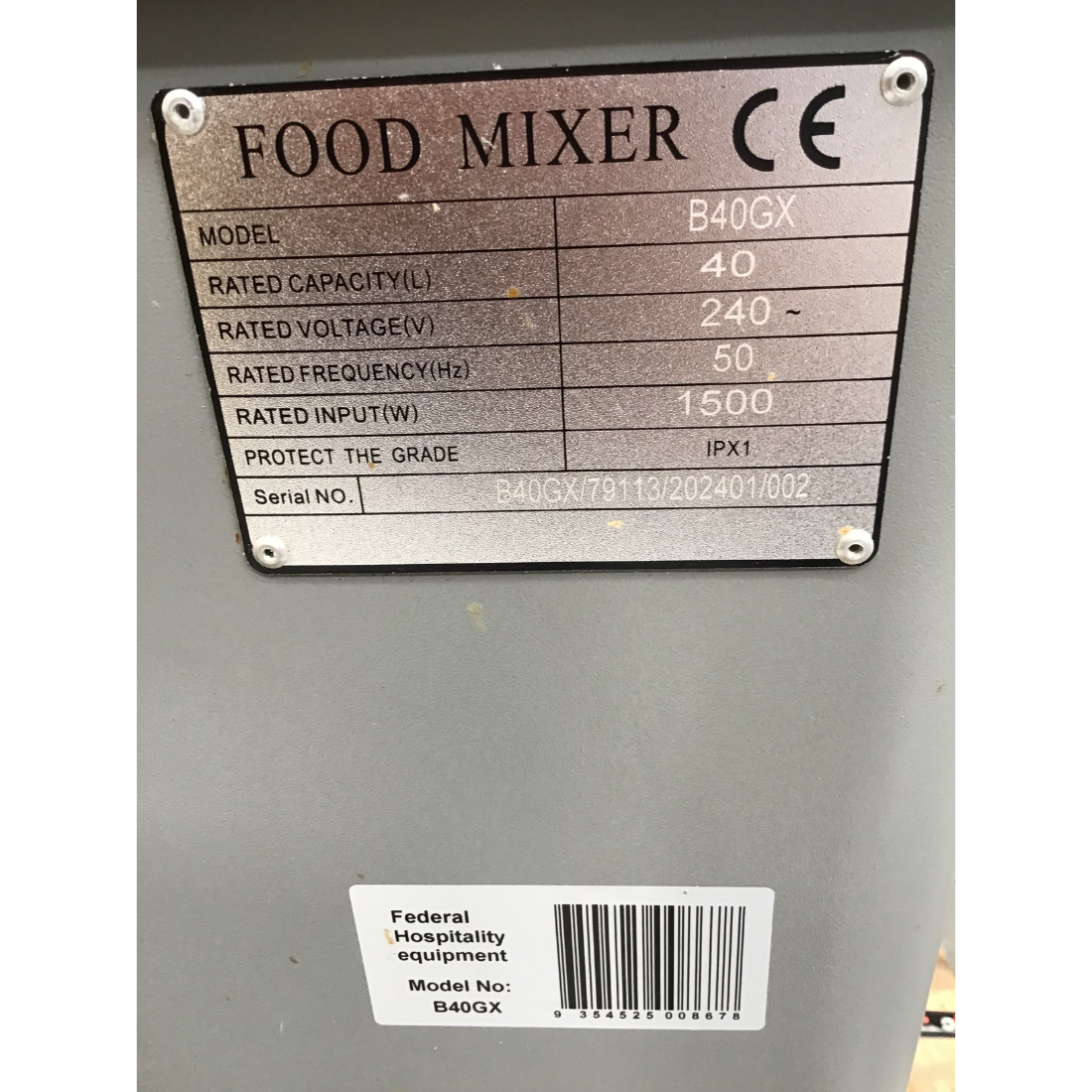 CLEARANCE - Tyrone Heavy Duty Planetary Mixer 40L – B40GX-NSW2180