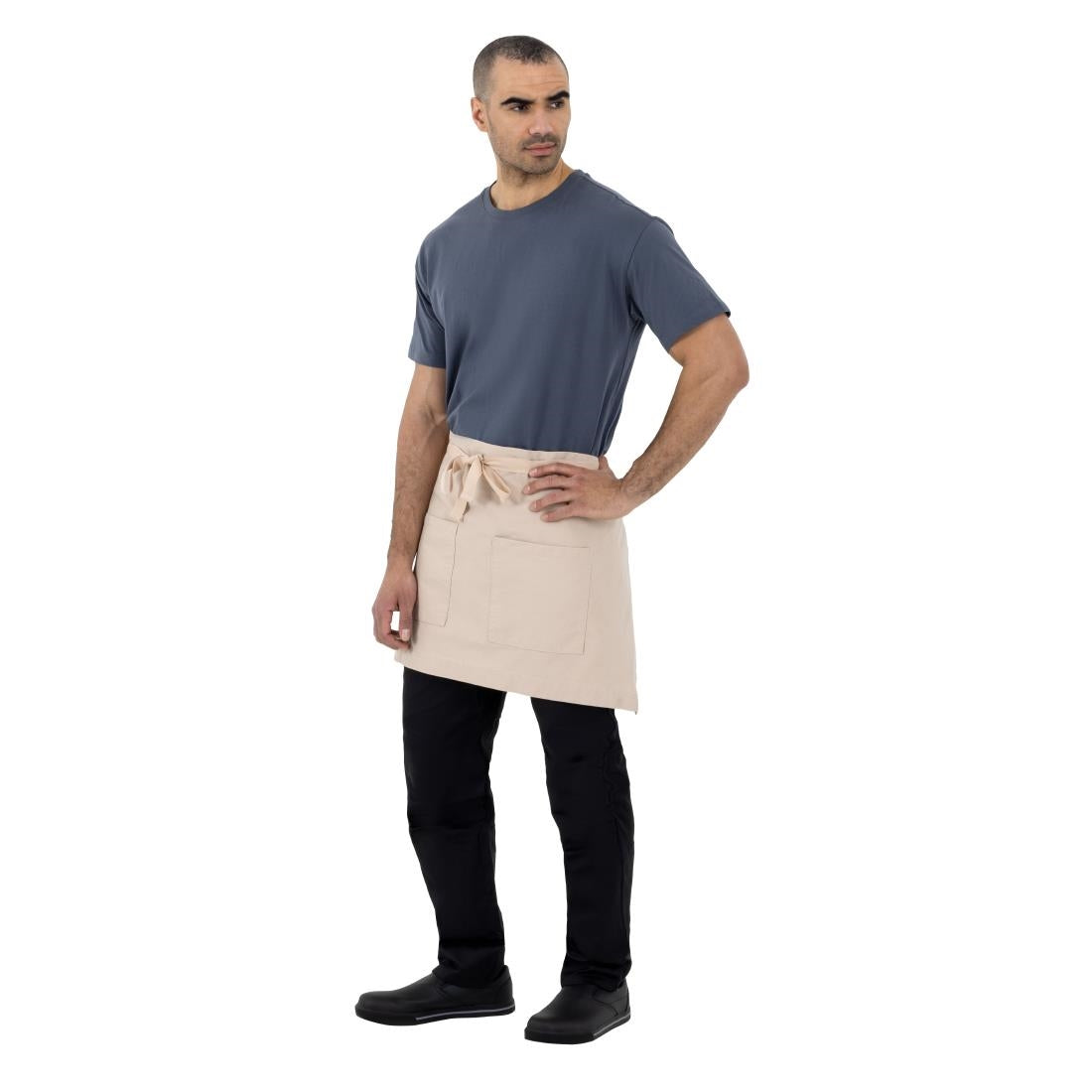 Southside Cotton Canvas Waist Apron Stone - BB688