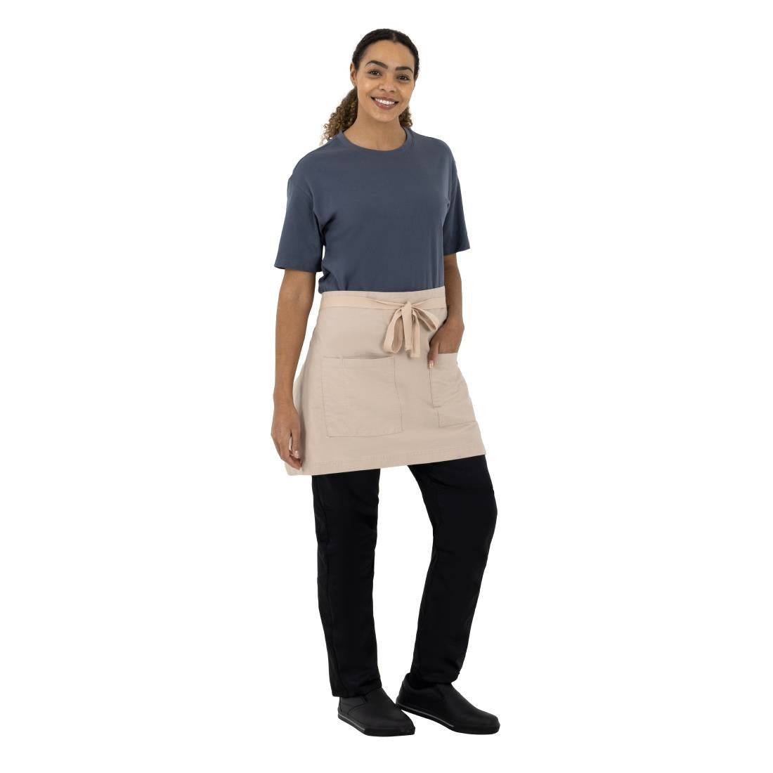Southside Cotton Canvas Waist Apron Stone - BB688