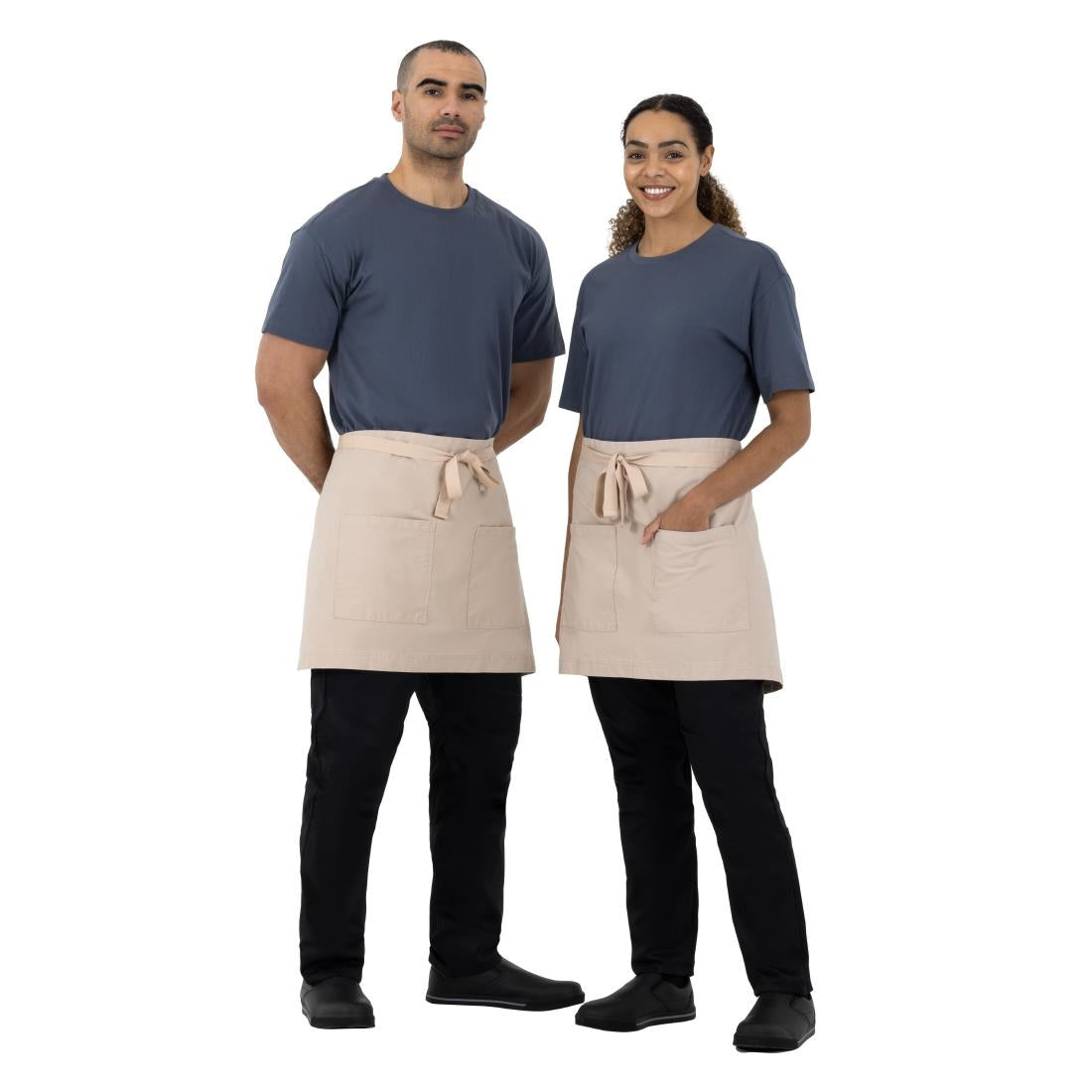 Southside Cotton Canvas Waist Apron Stone - BB688