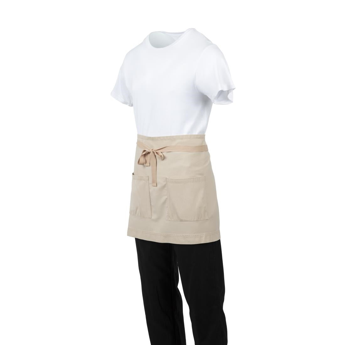 Southside Cotton Canvas Waist Apron Stone - BB688