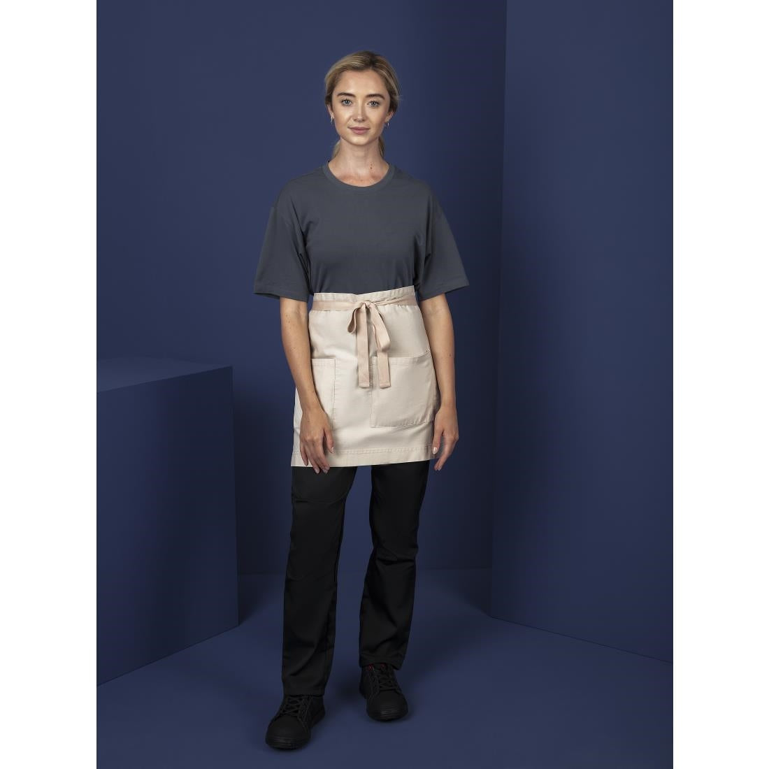 Southside Cotton Canvas Waist Apron Stone - BB688