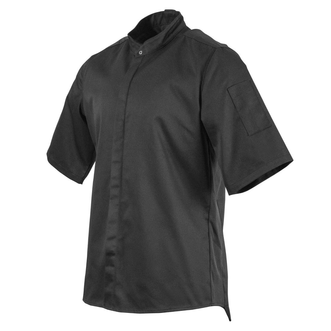 Southside Band Collar Chefs Jacket Black Size XL - BB711-XL