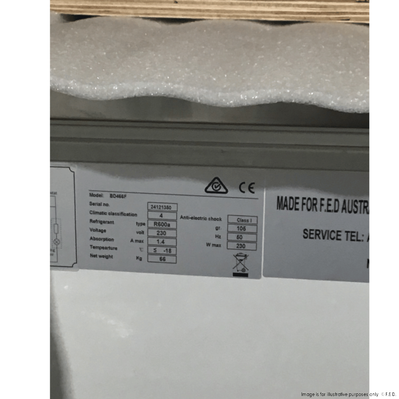 Ex-Showroom: Thermaster Chest Freezer with SS lid - BD466F-QLD263