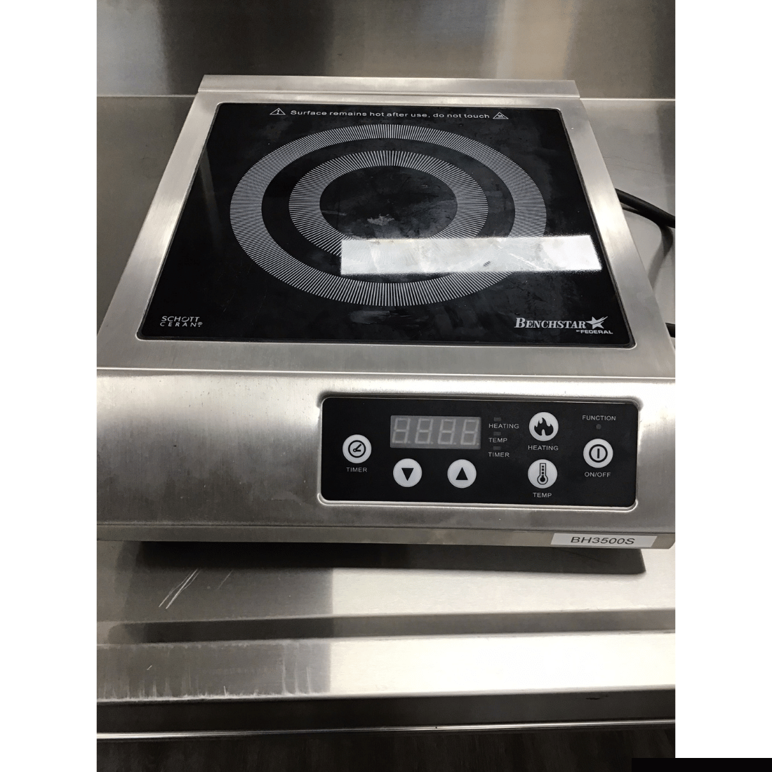 2NDs: Benchstar Commercial Schott Ceran Glass Hob Induction Plate BH3500S-VIC402