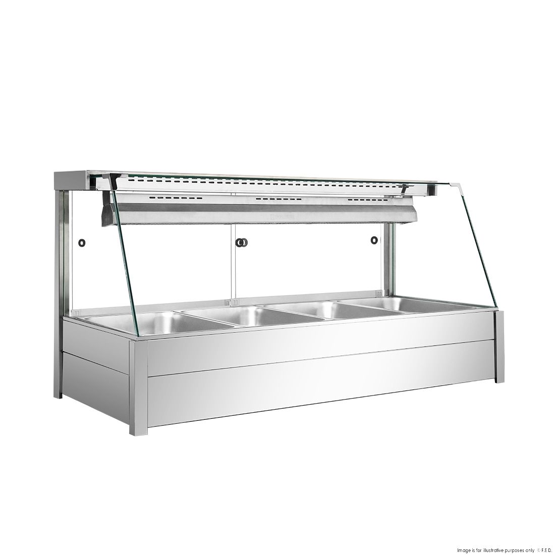 Bonvue Angled Countertop Wet and Dry Bain Marie BM14TC