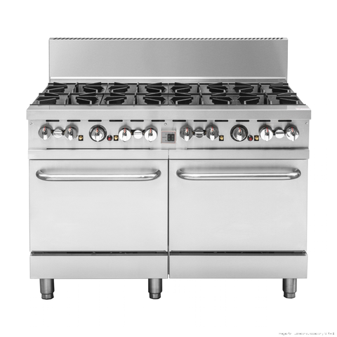 Brenner Forge 800 Series 8 Burner Gas Range with double Fan Forced Oven NG - BREG8RO-1200N
