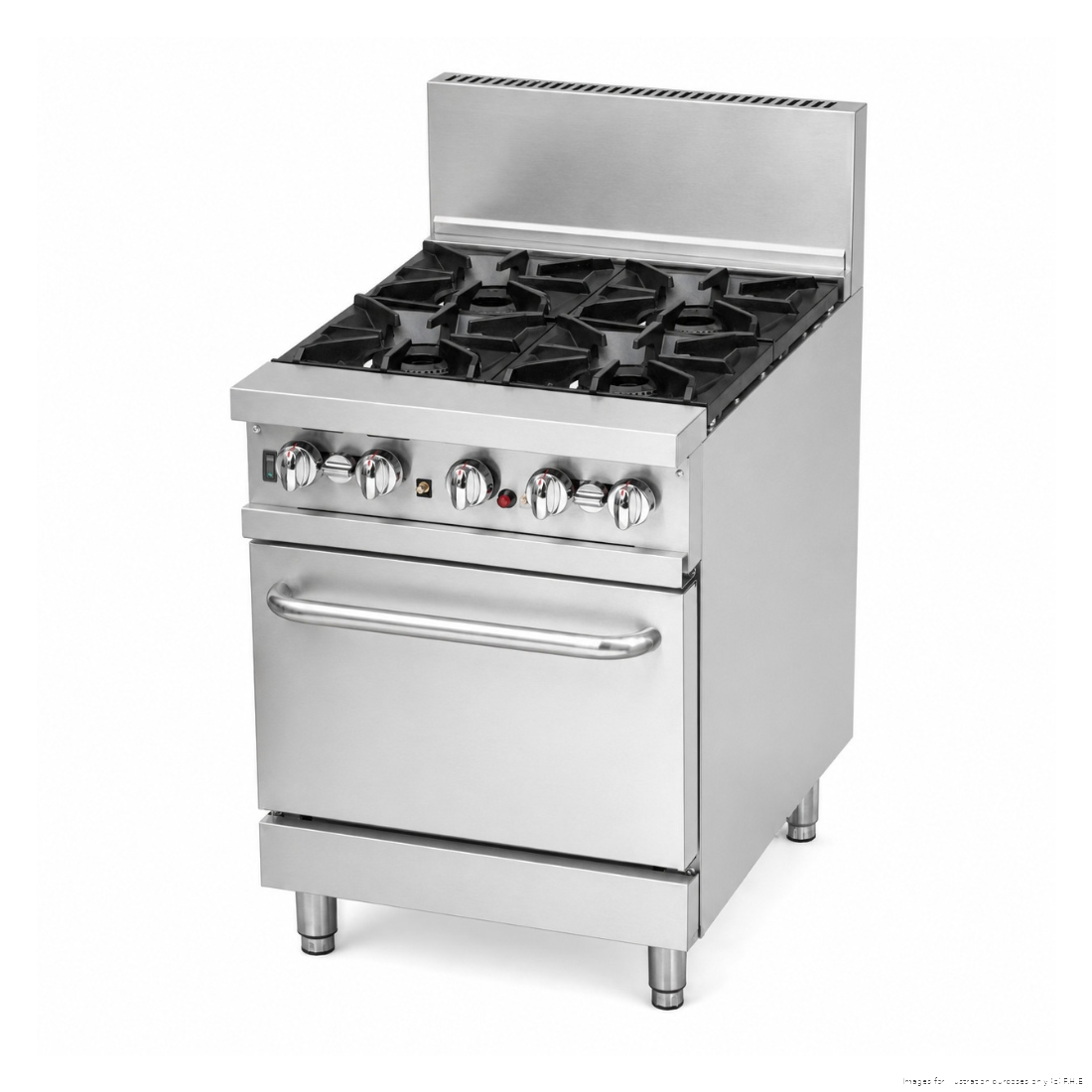 Brenner Forge 800 Series 4 Burner Gas Range with one Fan Forced Oven LPG - BREG8RO-600L