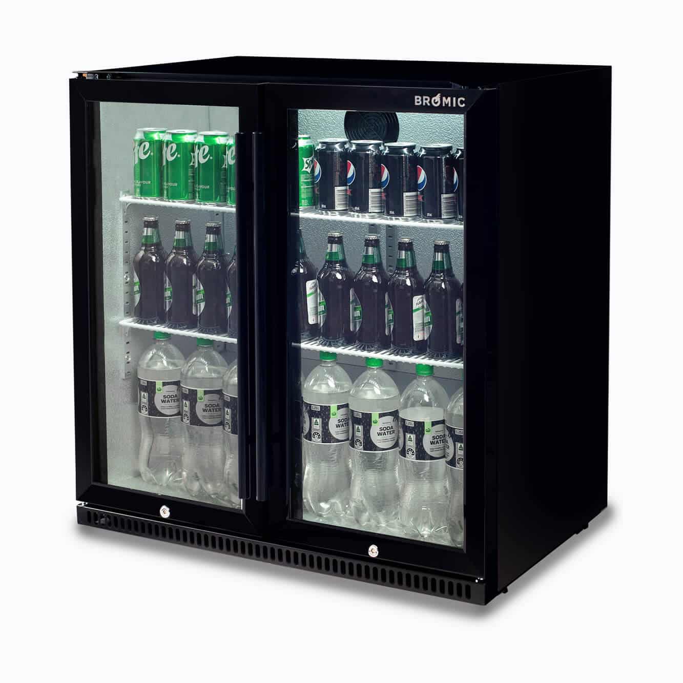 Bromic Back Bar Fridge - 190L - 2 Doors - Hinged BB0200GD-NR-1