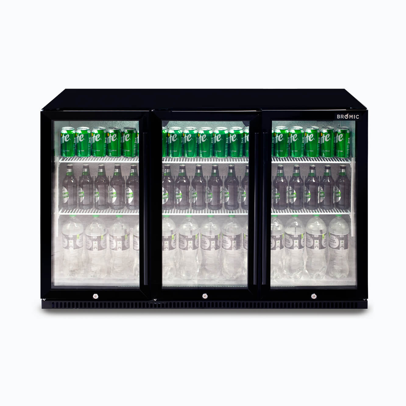 Bromic Back Bar Fridge - 307L - 3 Doors - Hinged BB0330GD-NR-1