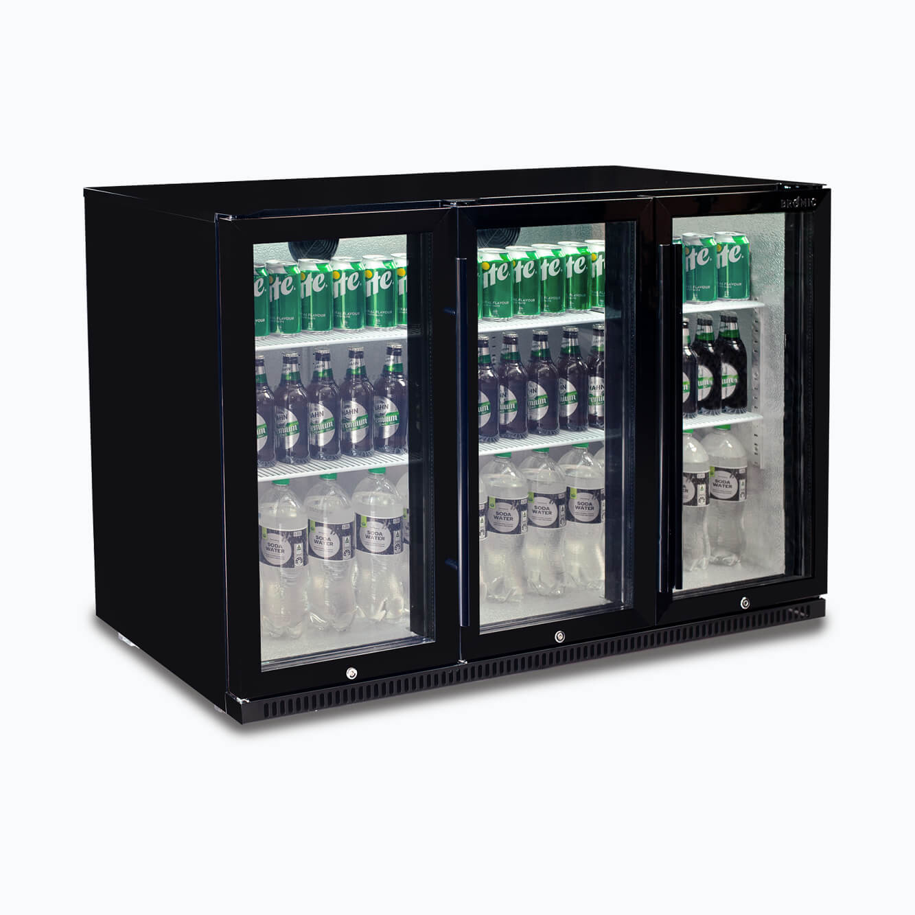 Bromic Back Bar Fridge - 307L - 3 Doors - Hinged BB0330GD-NR-1