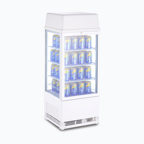 Bromic 1 Flat Glass Door Countertop Fridge 78L - White