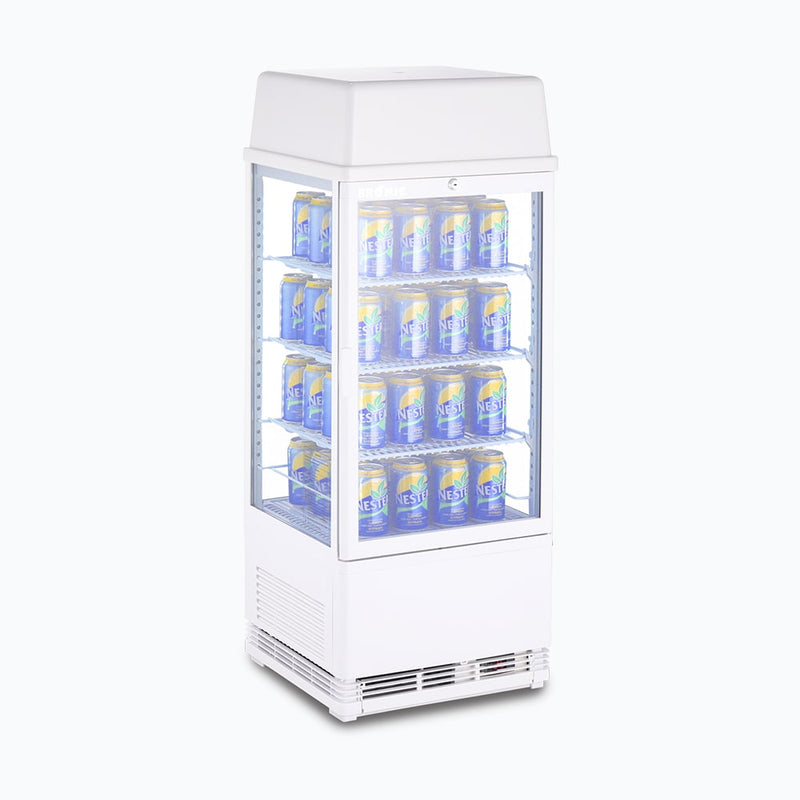 Bromic Countertop Beverage Fridge Flat Glass 78L LED with Lightbox CT0080G4LW