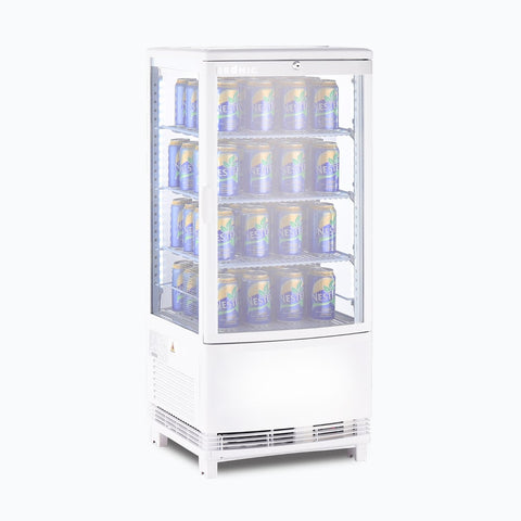 Bromic 1 Curved Glass Door Countertop Fridge 80L - White