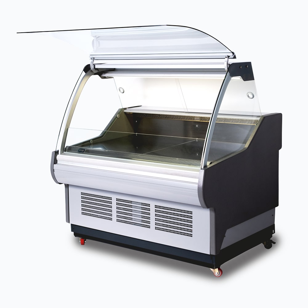 Bromic Curved Glass Deli Display - 1330mm DD1250CG-NR