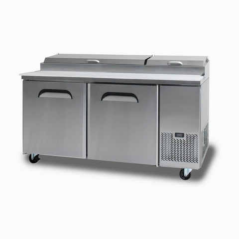 Bromic Pizza Prep Fridge - 2 Doors - 1702mm - 9 Pans PP1700