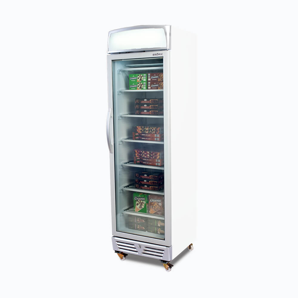 Bromic Upright Display Freezer - 300L - 1 Door - Flat Glass - Lightbox UF0374LS-NR