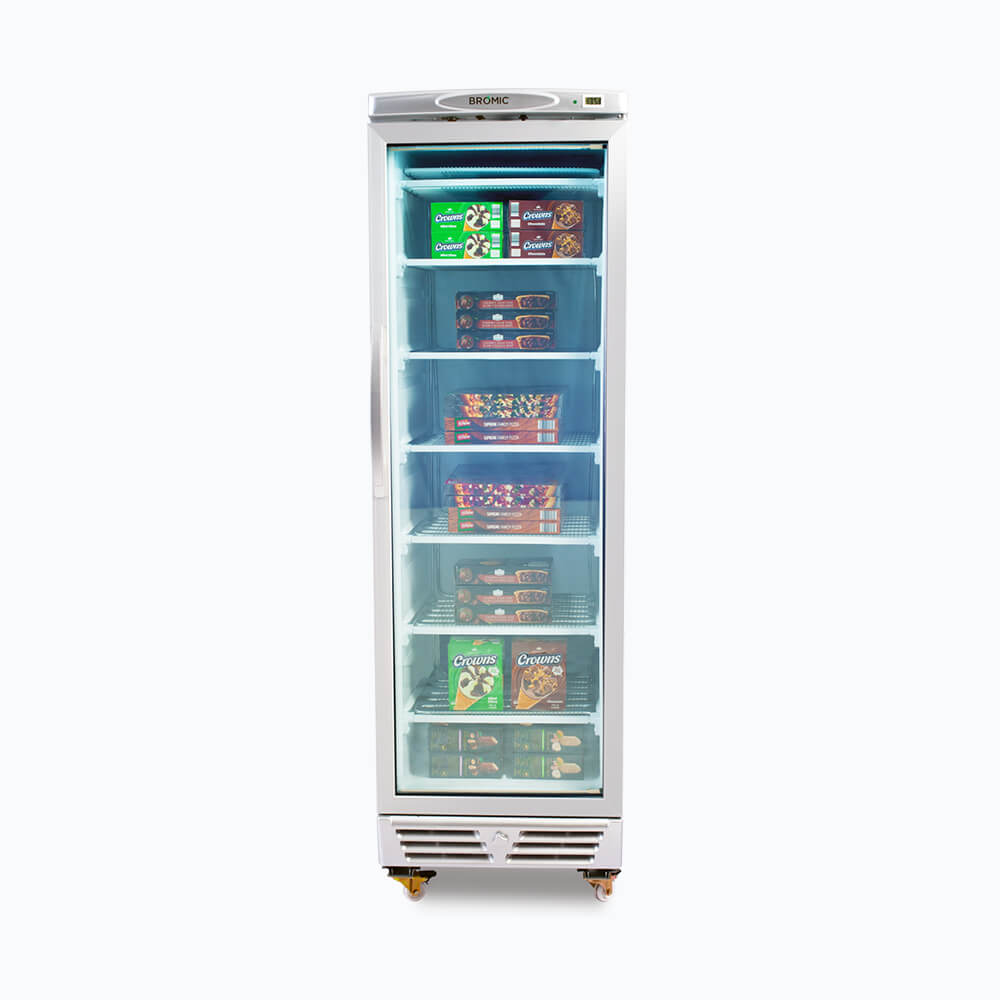 Bromic Upright Display Freezer LED Flat Glass Door 300L UF0374S