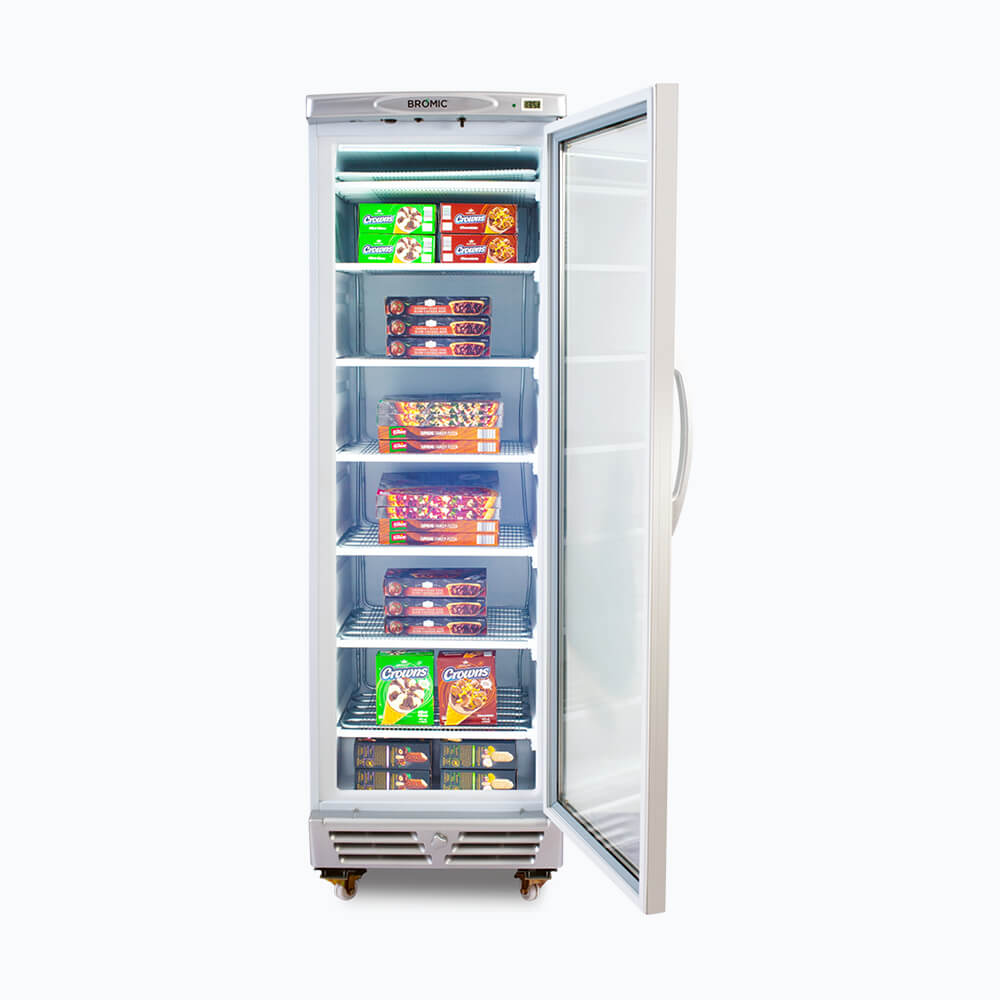 Bromic Upright Display Freezer LED Flat Glass Door 300L UF0374S