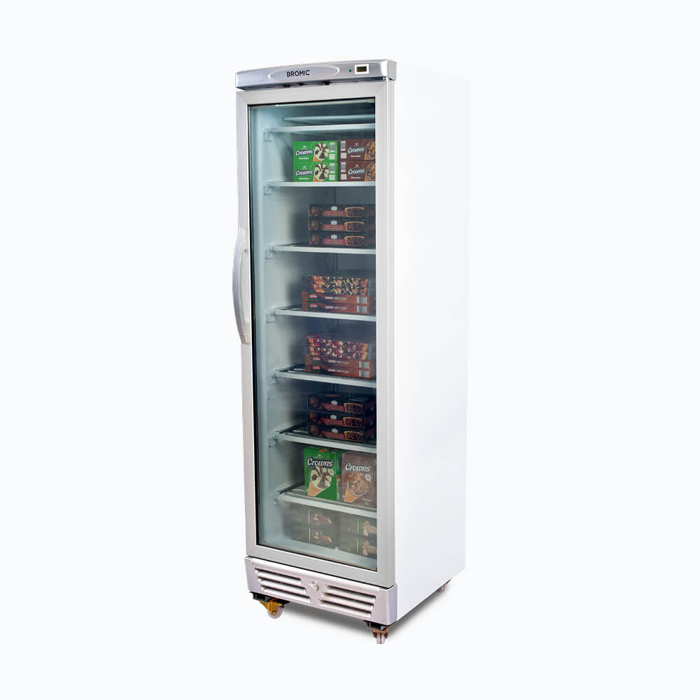 Bromic Upright Display Freezer LED Flat Glass Door 300L UF0374S