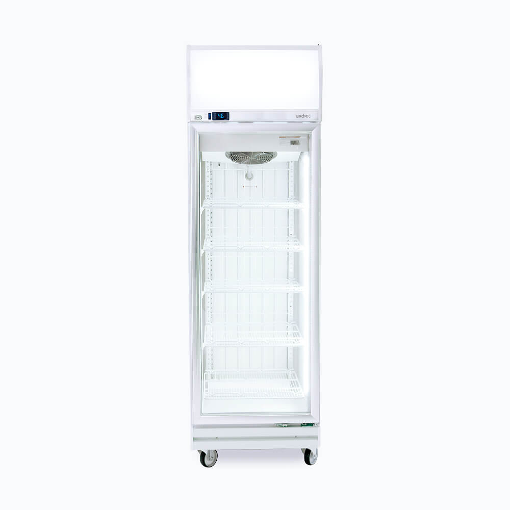 Bromic Upright Display Freezer - 444L - 1 Door - Flat Glass - Lightbox UF0500LF