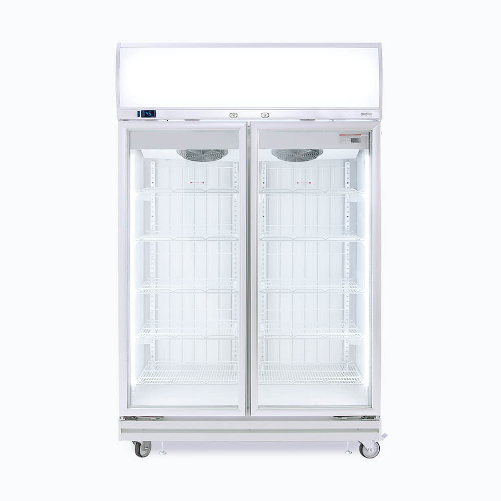 Bromic Upright Display Freezer - 976L - 2 Doors - Flat Glass - Lightbox UF1000LF