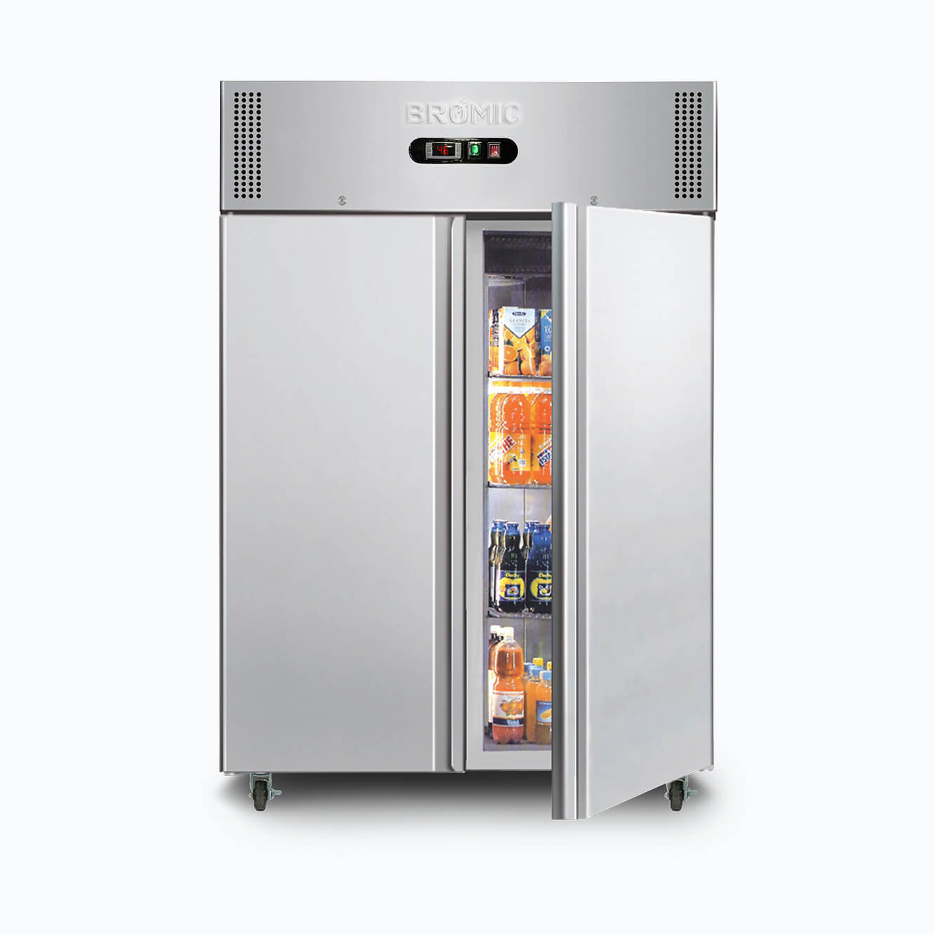 Bromic Upright Freezer - 1300L - 2 Doors - Stainless Steel UF1300SDF-NR