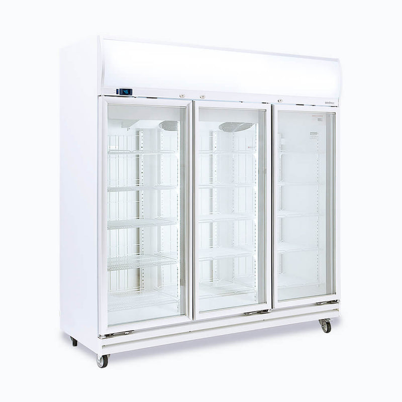 Bromic Upright Display Freezer Flat Glass Door 1507L LED UF1500LF