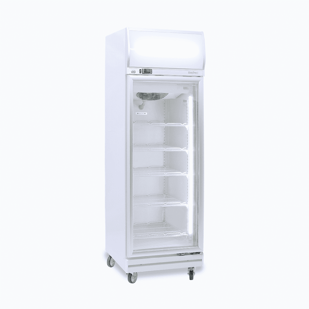 Bromic Upright Display Fridge - 444L - 1 Door - Flat Glass - Lightbox GD0500LF