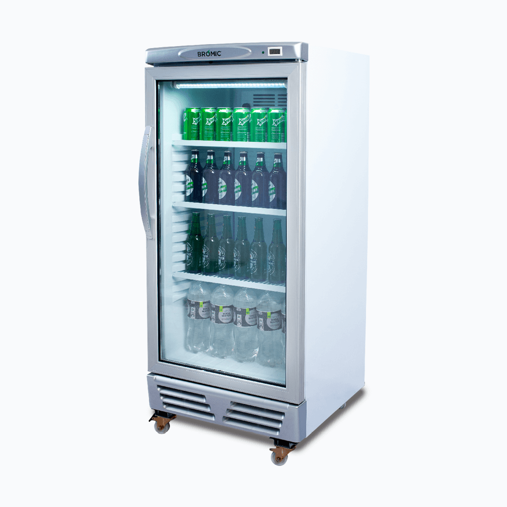 Bromic Upright Display Fridge Flat Glass 215L GM0220