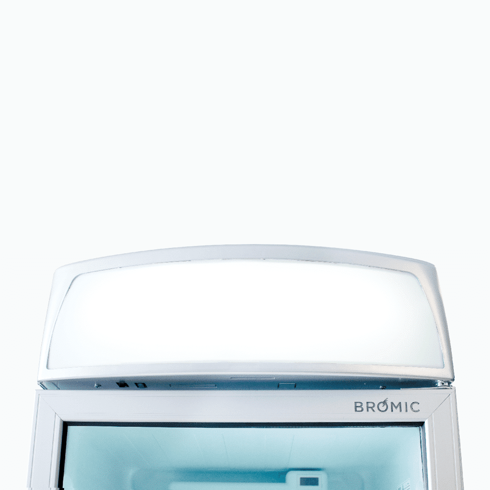 Bromic Upright Display Fridge - 372L - 1 Door - Flat Glass - Lightbox GM0374L-NR