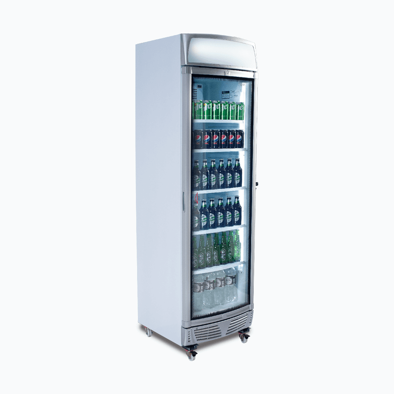 Bromic Upright Display Fridge with Lightbox Curved Glass Door 380L GM0400LC
