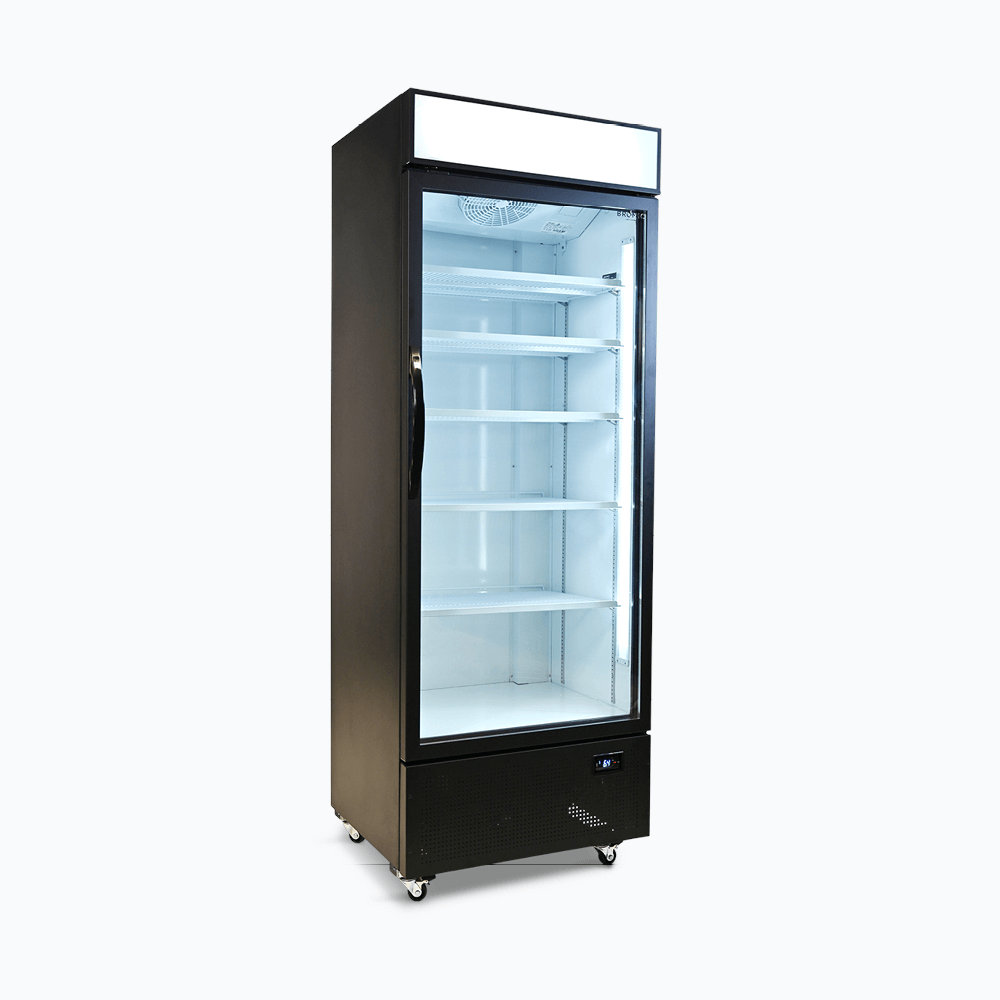 Bromic Upright Display Fridge with Lighbox Glass Door 659L - Black