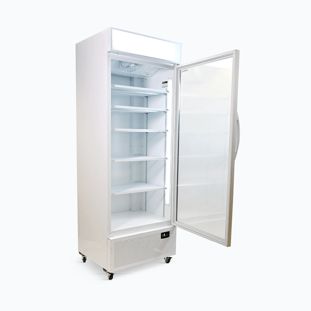 Bromic Upright Display Fridge with Lighbox Glass Door 690L - White