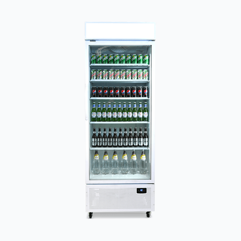 Bromic Upright Display Fridge with Lighbox Glass Door 690L - White