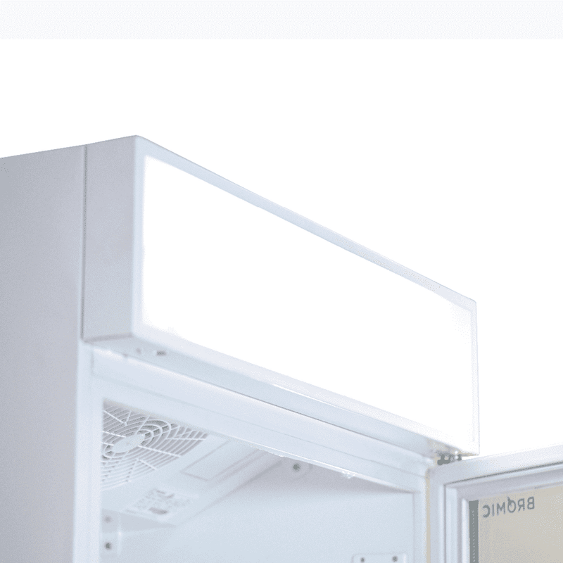 Bromic Upright Display Fridge with Lighbox Glass Door 690L - White