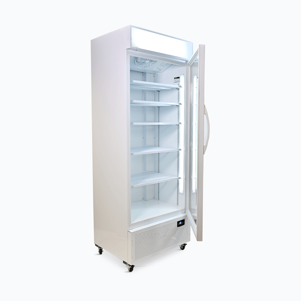 Bromic Upright Display Fridge with Lighbox Glass Door 690L - White