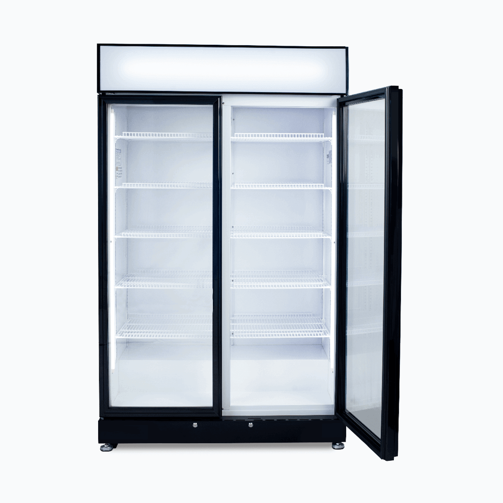 Bromic Upright Display Fridge - 885L - 2 Doors - Flat Glass - Black GM0900LBECO-NR