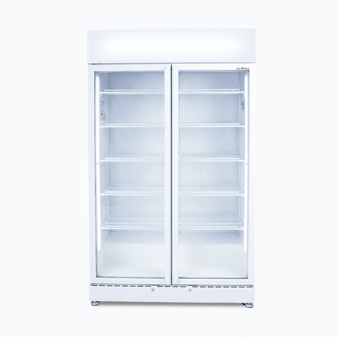 Bromic Upright Display Fridge - 885L - 2 Doors - Flat Glass - White GM0900LWECO-NR