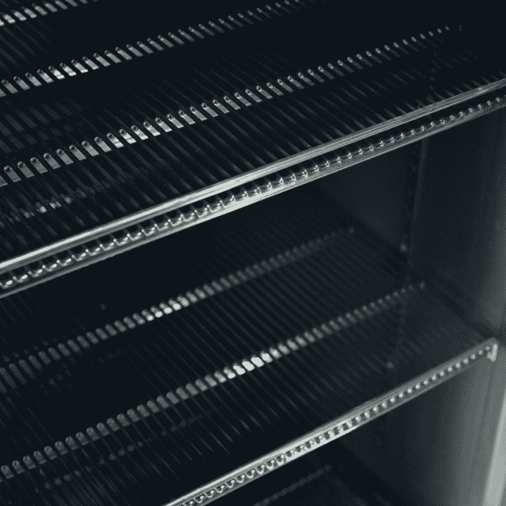 Bromic Upright Display Fridge - 1126L - 2 Door - Flat Glass - Black GM1100B-NR