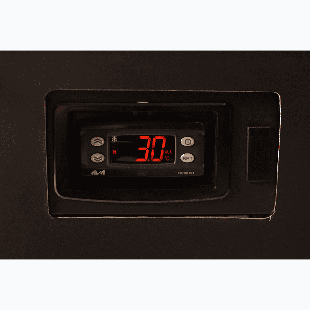 Bromic Upright Display Fridge - 1126L - 2 Door - Flat Glass - Black GM1100B-NR