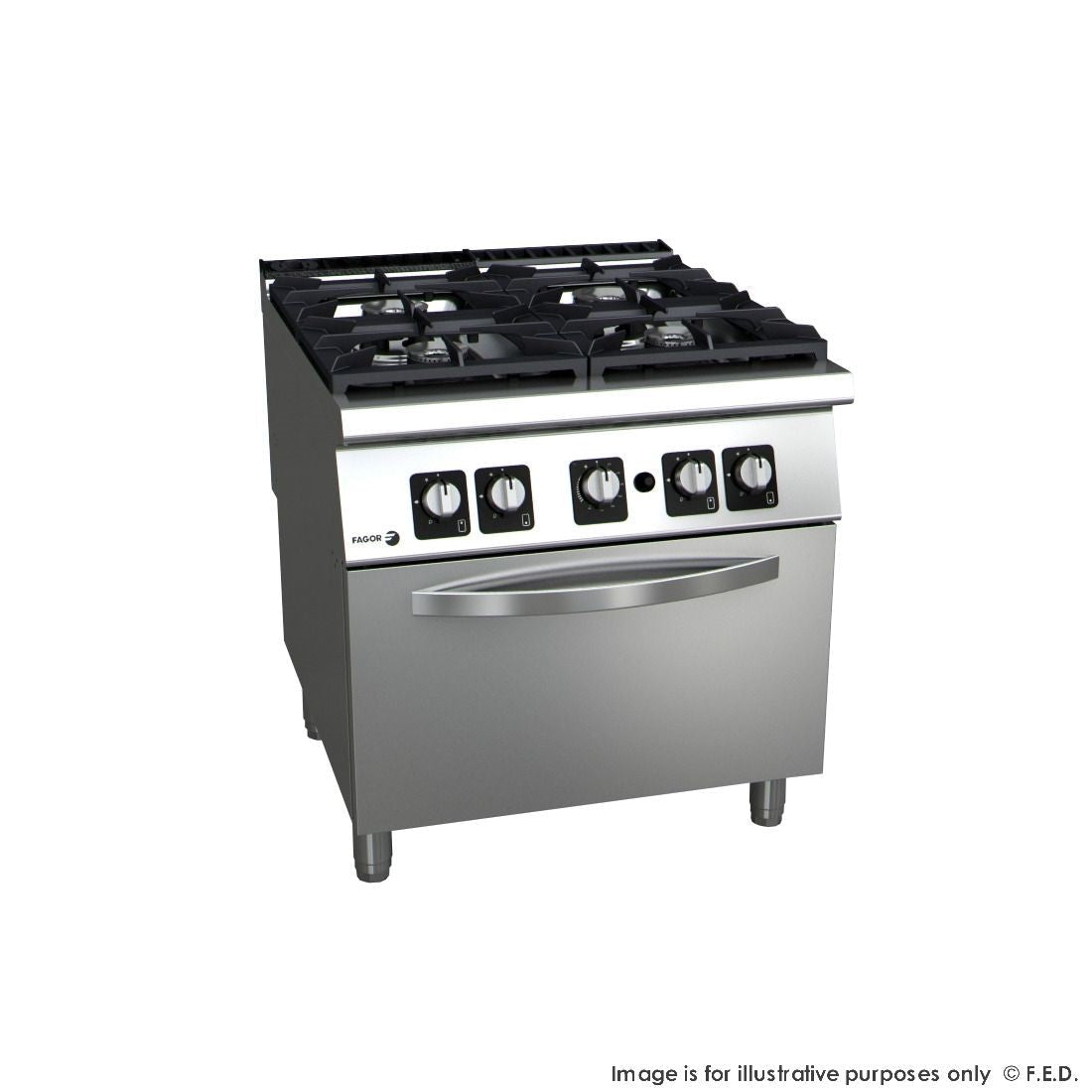 Fagor Kore 900 Series Natural Gas 4 Burner With Gas Oven C-G941