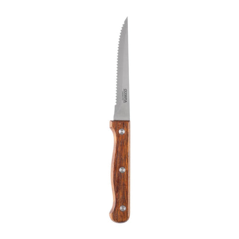 Olympia Steak Knife Wooden Handle (12 Pack) - C136