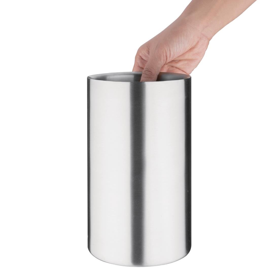 Olympia Brushed Stainless Steel Wine & Champagne Cooler - C386