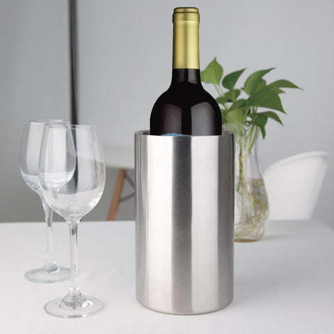 Olympia Brushed Stainless Steel Wine & Champagne Cooler - C386