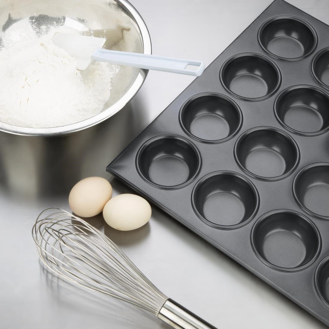 Vogue Aluminium Non Stick 24 Cup Muffin Tray - C564