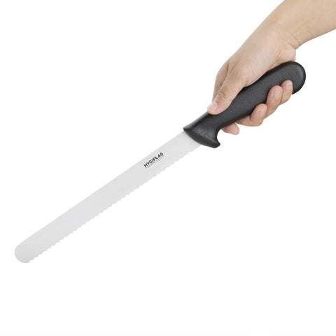 Hygiplas Serrated Slicer Black 255mm - C579